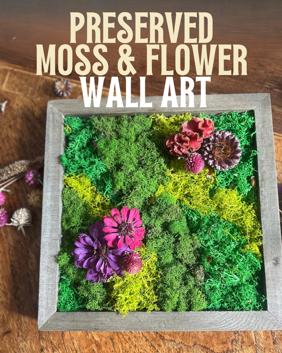 Preserved Moss & Flower Wall Art - DATE TBD