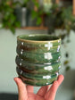 Green Beehive Pot by Old School Farm Pottery