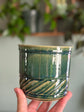 Iridescent Green  Pot by Old School Farm Pottery